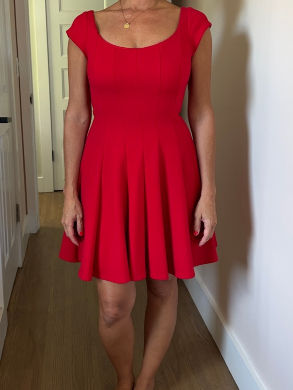 Bailey 44 Red Scoop-Neck Fit & Flare Mini Dress